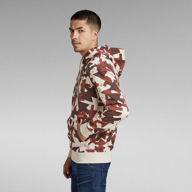 G-Star Raw - Arrow Camo Hooded Sweat - Dark Talc Raw Camo