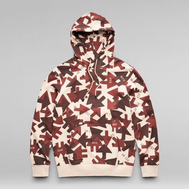 G-Star Raw - Arrow Camo Hooded Sweat - Dark Talc Raw Camo