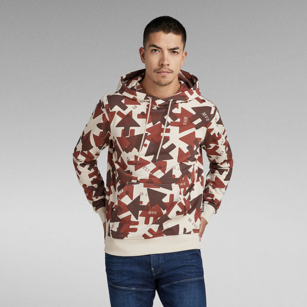 G-Star Raw - Arrow Camo Hooded Sweat - Dark Talc Raw Camo