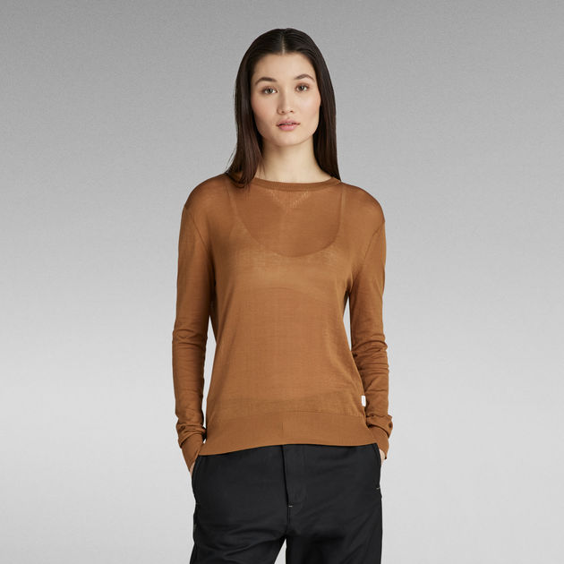 G-Star Raw - Core R Neck Knit - Oxide Ocre