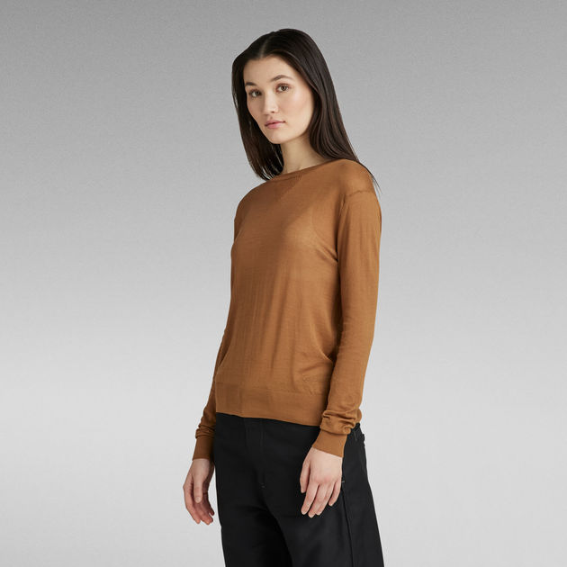 G-Star Raw - Core R Neck Knit - Oxide Ocre