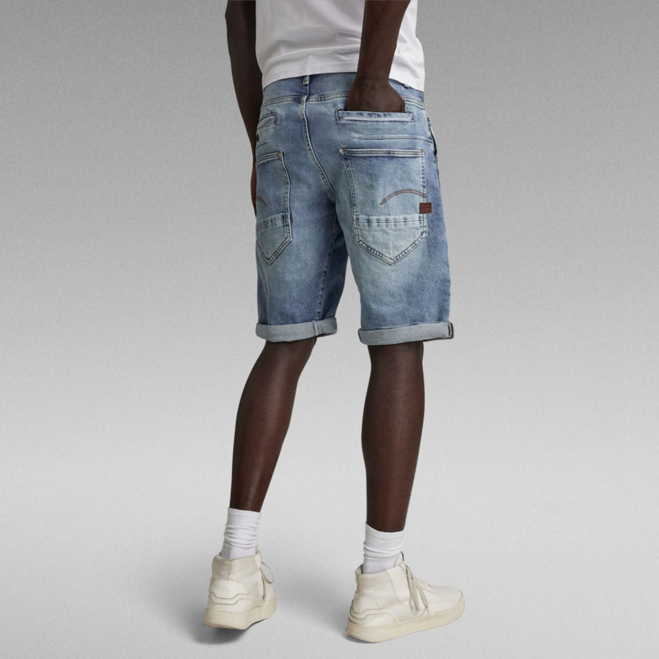 G-Star Raw - D-Staq 3D Short - Light Indigo Aged