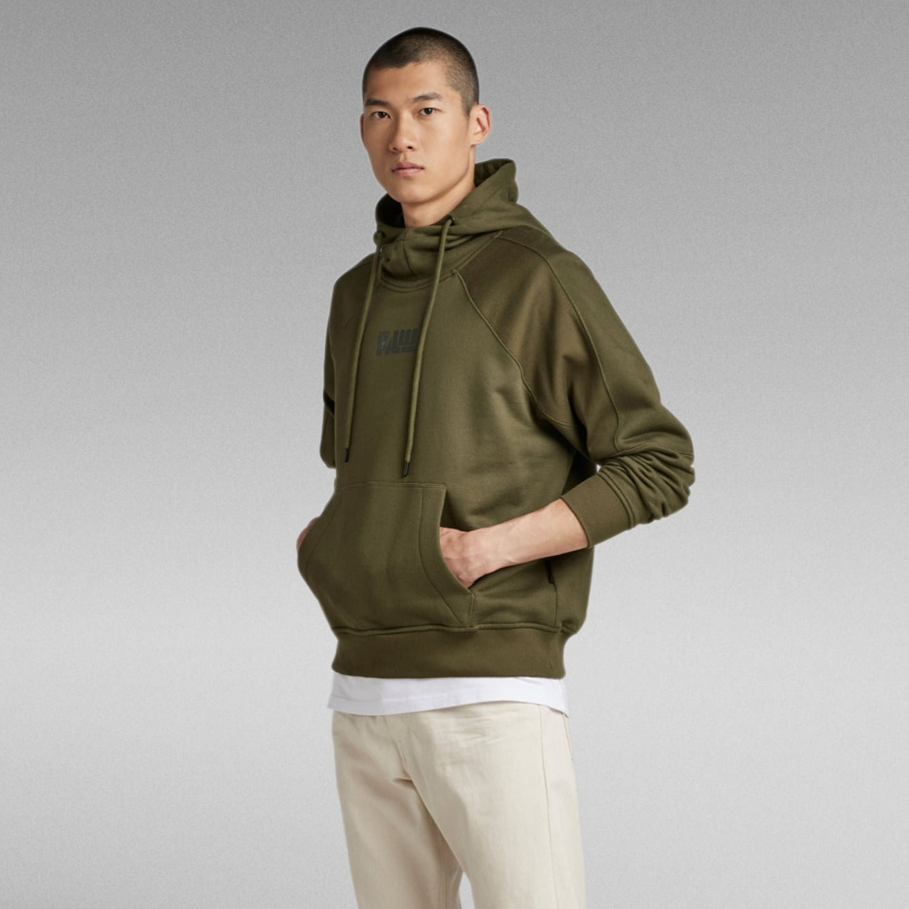 G-Star Raw - Moto Loose Hooded Sweater - Shadow Olive