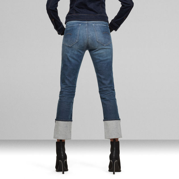 G-Star Raw - Noxer High Straight Jean - Worn In Gravel Blue