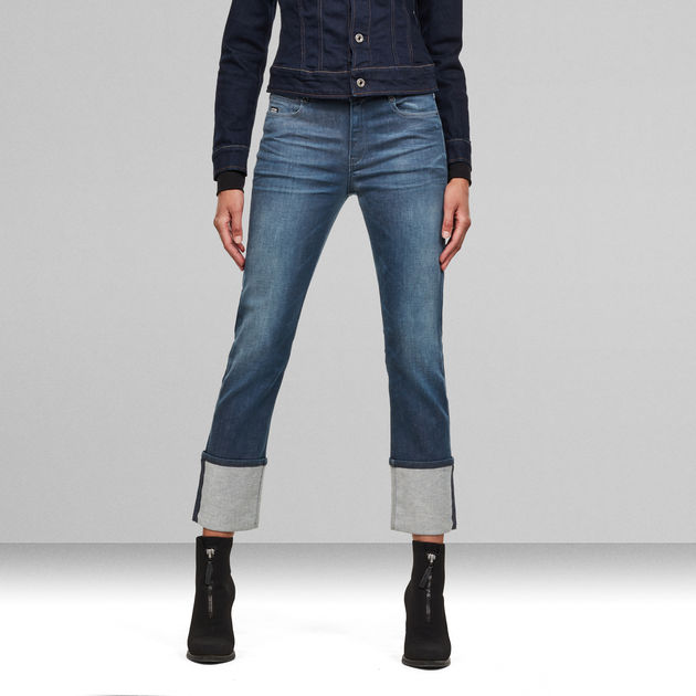 G-Star Raw - Noxer High Straight Jean - Worn In Gravel Blue