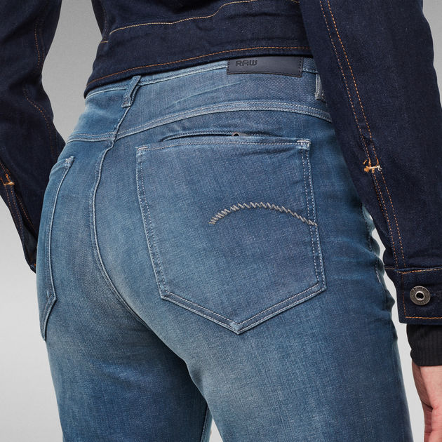 G-Star Raw - Noxer High Straight Jean - Worn In Gravel Blue