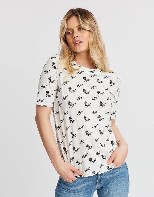 Maison Scotch - Artwork Short Sleeve Tee - Off White
