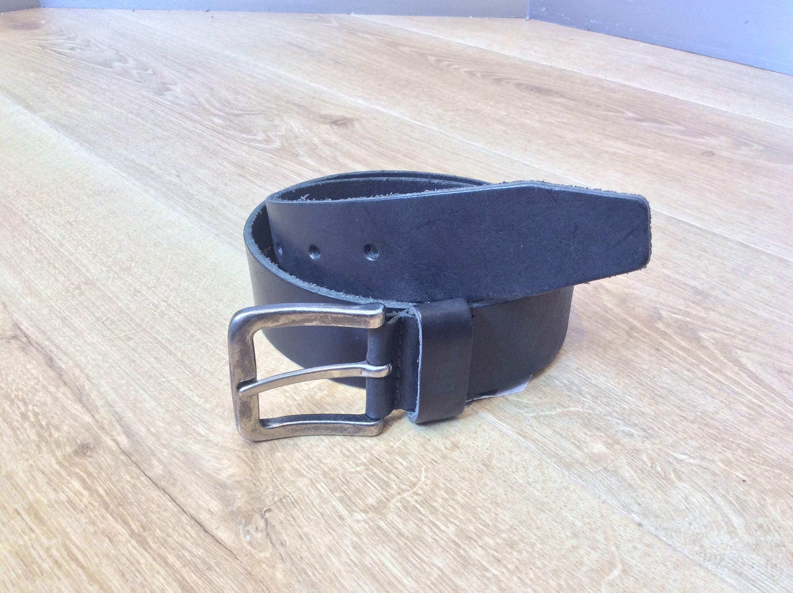 No Excess - Wide Leather Belt - Black