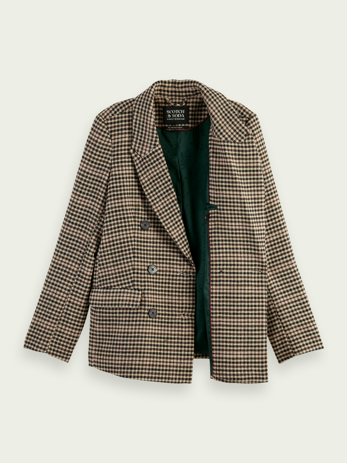 Maison Scotch - Checked Double-Breasted Blazer - Winter Frost