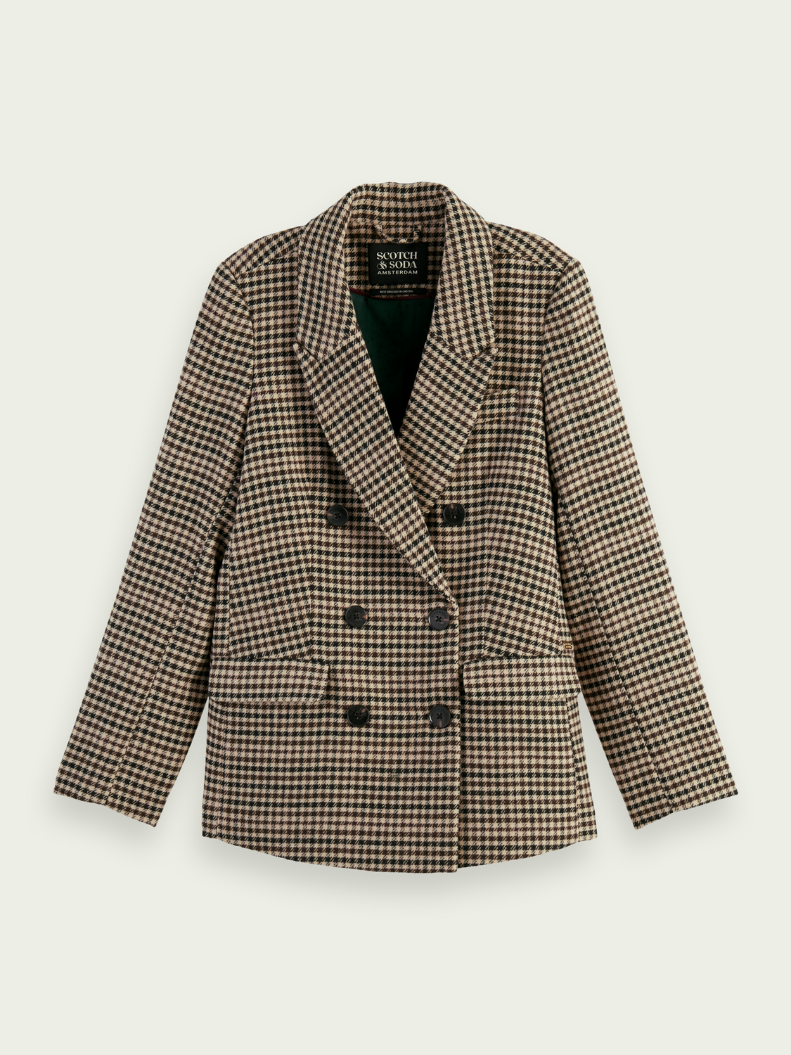 Maison Scotch - Checked Double-Breasted Blazer - Winter Frost